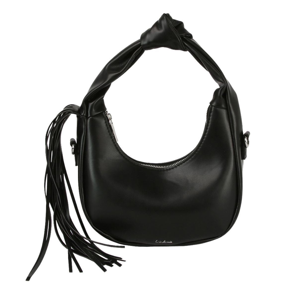 Purse Black Round Fringe Shoulder Bag for Women - Premium Wholesale Fashion Accessories from Pinktown - Just $40! Shop now at chiquestyles