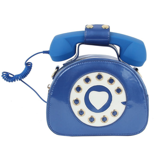 Blue Rotary Phone AUX Bag|8.4 x 6.5 x 4 inches - Premium Wholesale Fashion Accessories from Pinktown - Just $53! Shop now at chiquestyles