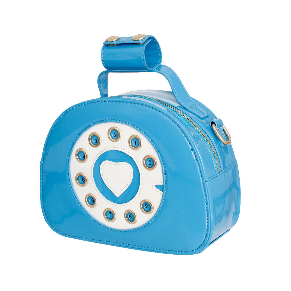 Blue Rotary Phone AUX Bag|8.4 x 6.5 x 4 inches - Premium Wholesale Fashion Accessories from Pinktown - Just $53! Shop now at chiquestyles