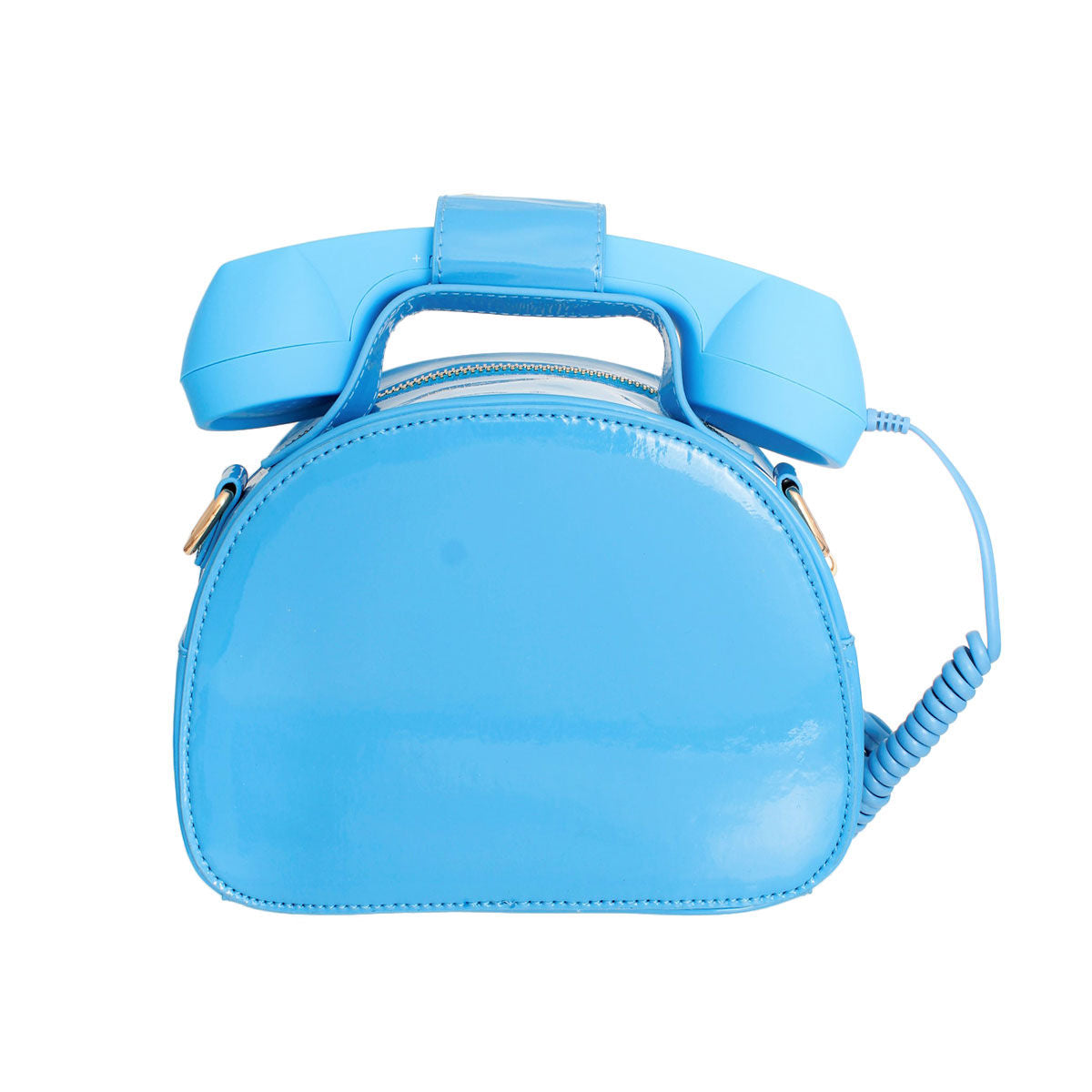 Blue Rotary Phone AUX Bag|8.4 x 6.5 x 4 inches - Premium Wholesale Fashion Accessories from Pinktown - Just $53! Shop now at chiquestyles