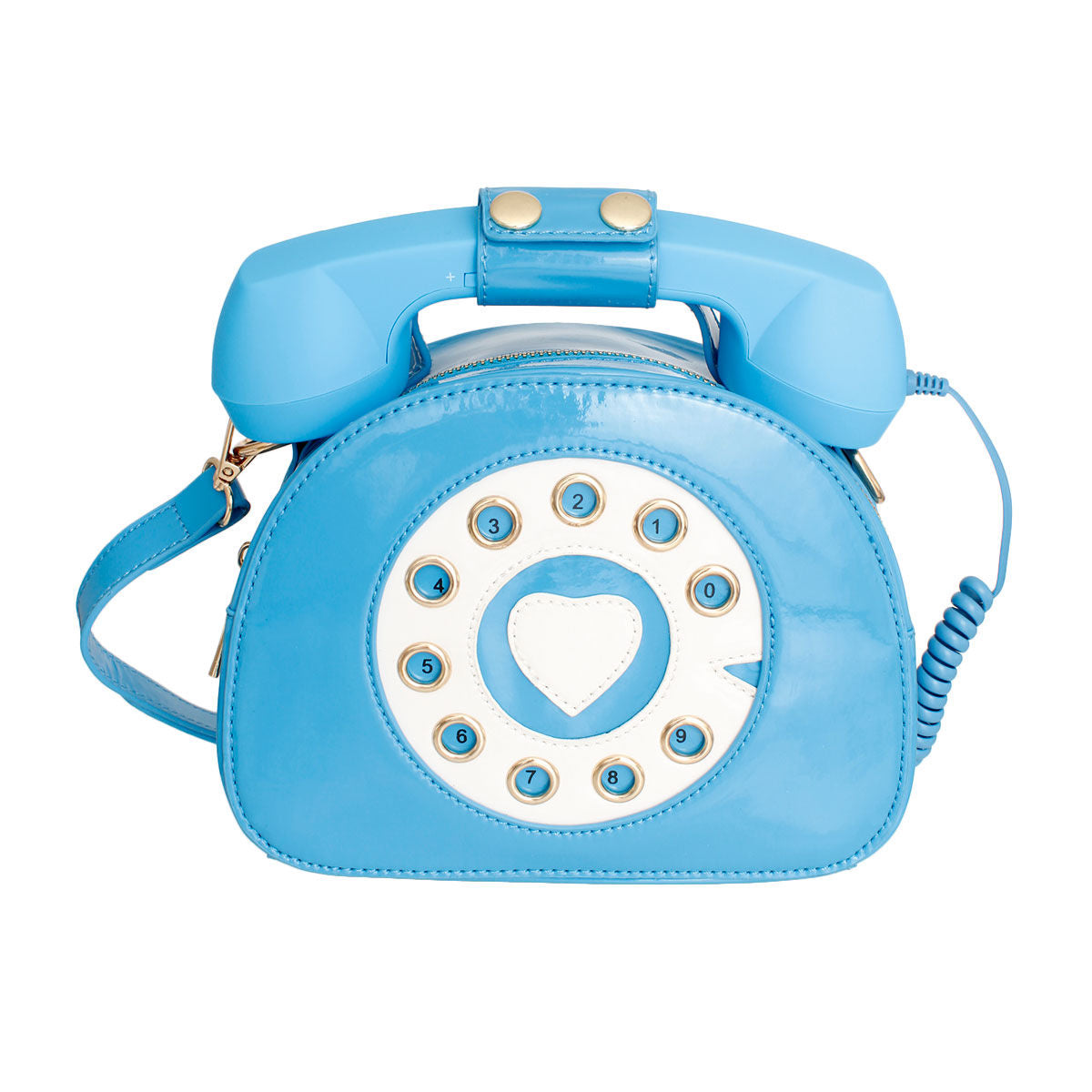 Blue Rotary Phone AUX Bag|8.4 x 6.5 x 4 inches - Premium Wholesale Fashion Accessories from Pinktown - Just $53! Shop now at chiquestyles