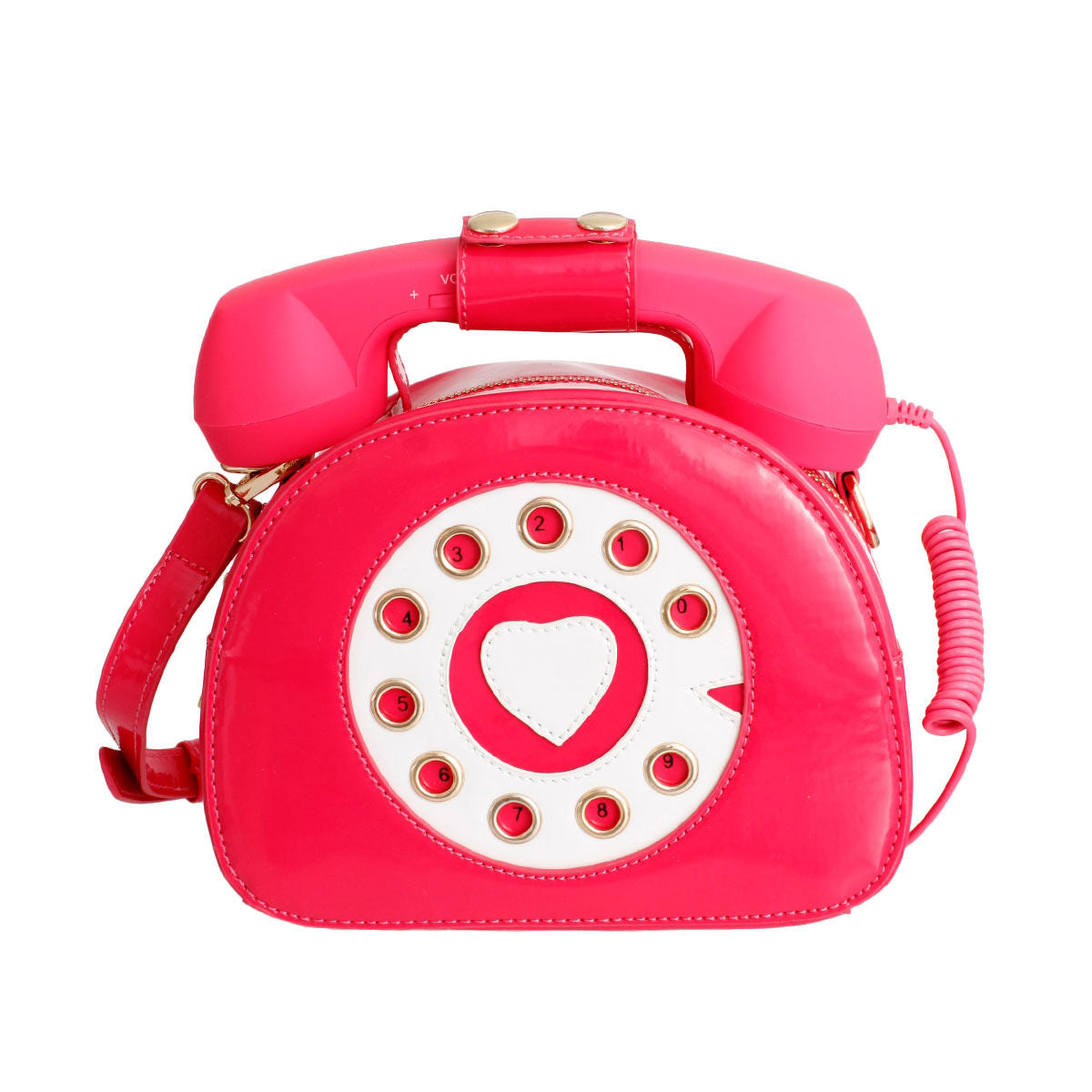 Fuchsia Rotary Phone AUX Bag|8.4 x 6.5 x 4 inches - Premium Wholesale Fashion Accessories from Pinktown - Just $53! Shop now at chiquestyles