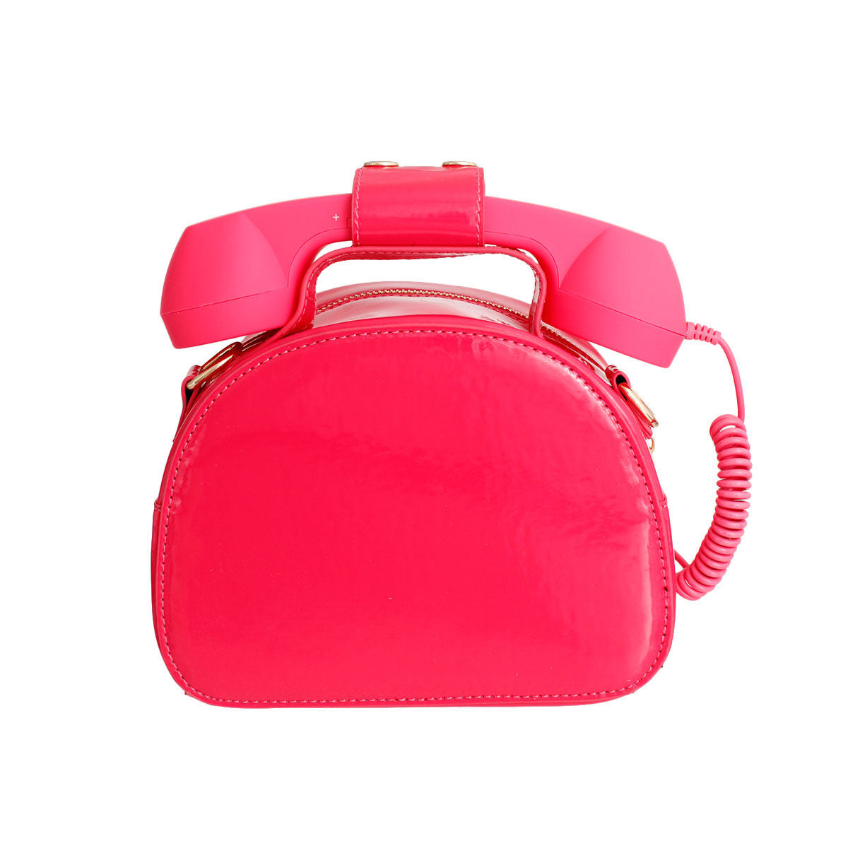 Fuchsia Rotary Phone AUX Bag|8.4 x 6.5 x 4 inches - Premium Wholesale Fashion Accessories from Pinktown - Just $53! Shop now at chiquestyles