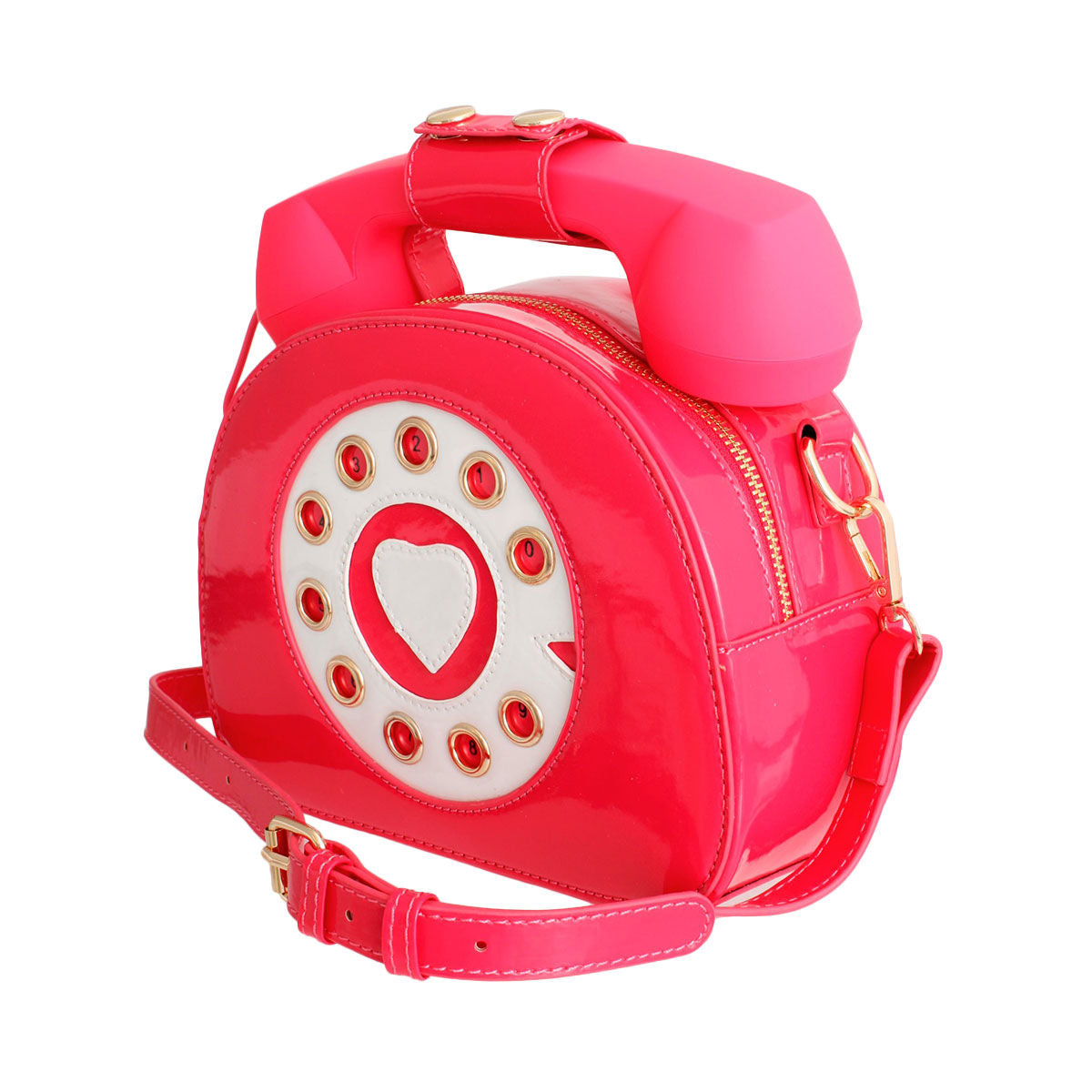 Fuchsia Rotary Phone AUX Bag|8.4 x 6.5 x 4 inches - Premium Wholesale Fashion Accessories from Pinktown - Just $53! Shop now at chiquestyles