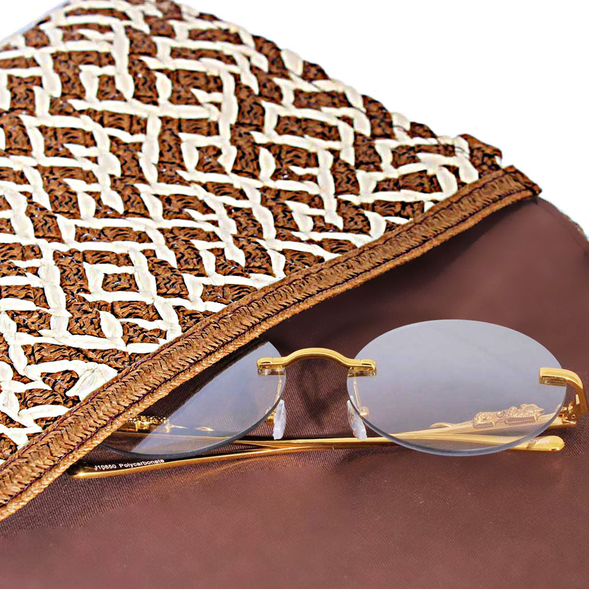 Brown Pattern Flap Clutch|12 x 8.25 x 1.5 inches - Premium Wholesale Fashion Accessories from Pinktown - Just $31! Shop now at chiquestyles