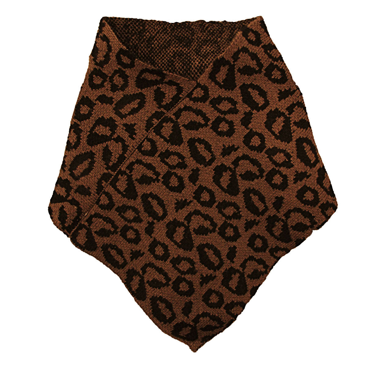 Brown Leopard Triangle Tube Scarf|21.6 x 23.6 inches - Premium Wholesale Fashion Accessories from Pinktown - Just $19! Shop now at chiquestyles