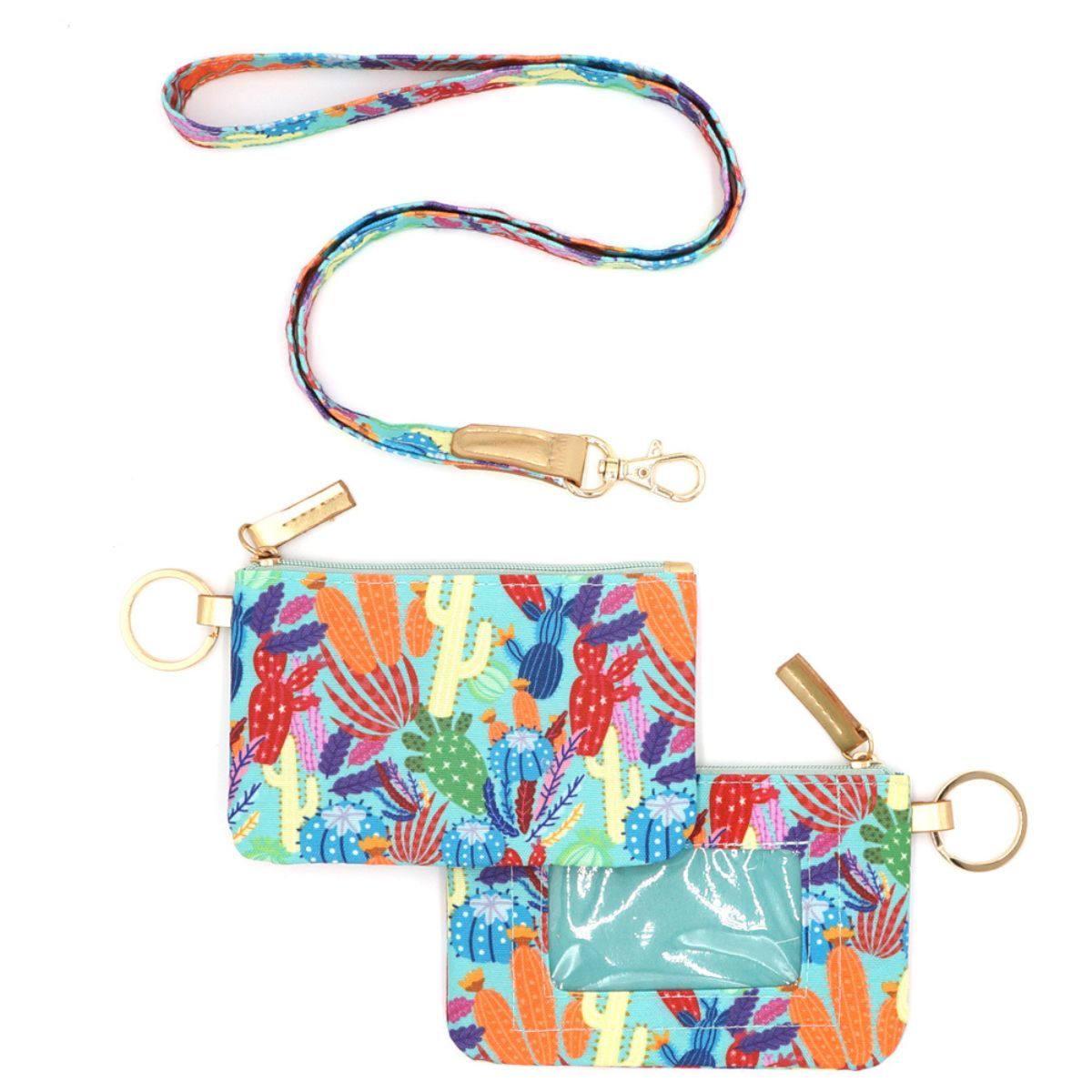 Colorful Cactus ID Wallet|5.25 x 3.5 inches - Premium Wholesale Fashion Accessories from Pinktown - Just $11! Shop now at chiquestyles