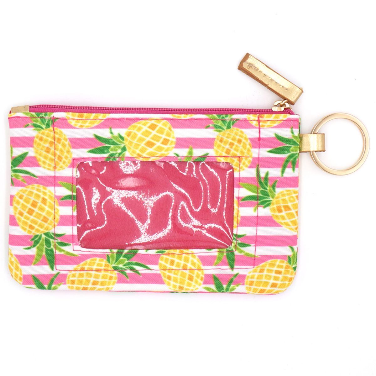 Pink Pineapple ID Wallet|5.25 x 3.5 inches - Premium Wholesale Fashion Accessories from Pinktown - Just $11! Shop now at chiquestyles