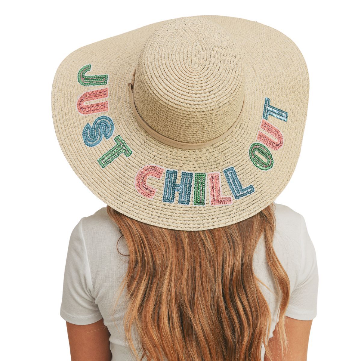 JUST CHILL OUT Beige Floppy Hat|One Size - Premium Wholesale Fashion Accessories from Pinktown - Just $23! Shop now at chiquestyles