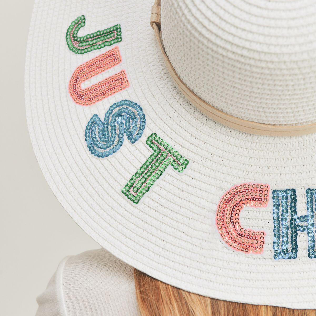 JUST CHILL OUT White Floppy Hat|One Size - Premium Wholesale Fashion Accessories from Pinktown - Just $23! Shop now at chiquestyles