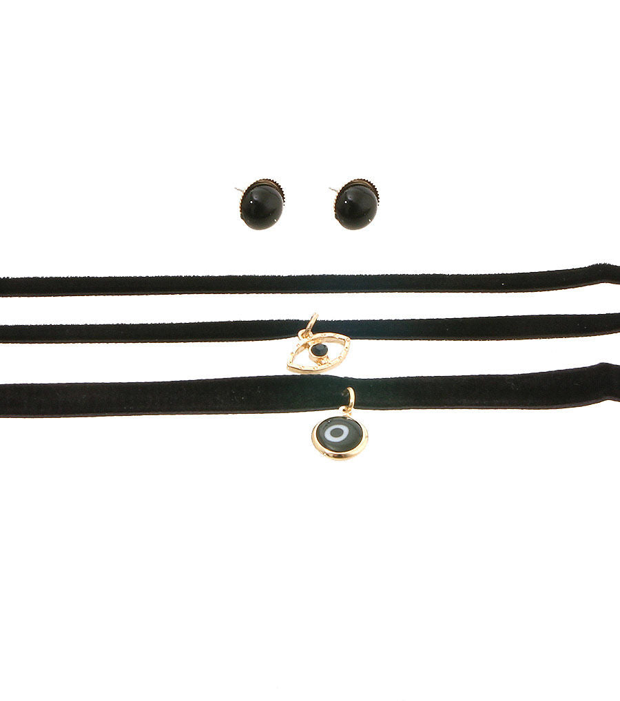 Evil Eye Layered Choker|15 inches - Premium Wholesale Jewelry from Pinktown - Just $6! Shop now at chiquestyles