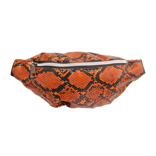 Brown Snake Skin Fanny Pack|11.5 x 5.75 x 2.5 inches - Premium Wholesale Fashion Accessories from Pinktown - Just $13! Shop now at chiquestyles