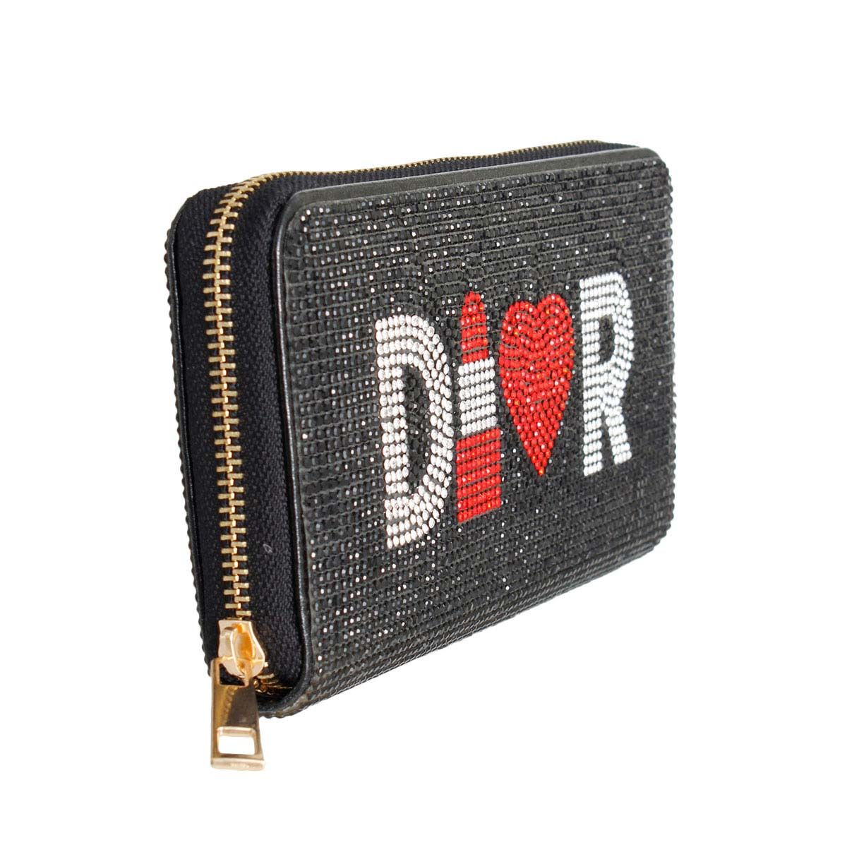 Black Stone D Designer Wallet|7.5 x 4 x 1.25 inches - Premium Wholesale Fashion Accessories from Pinktown - Just $30! Shop now at chiquestyles