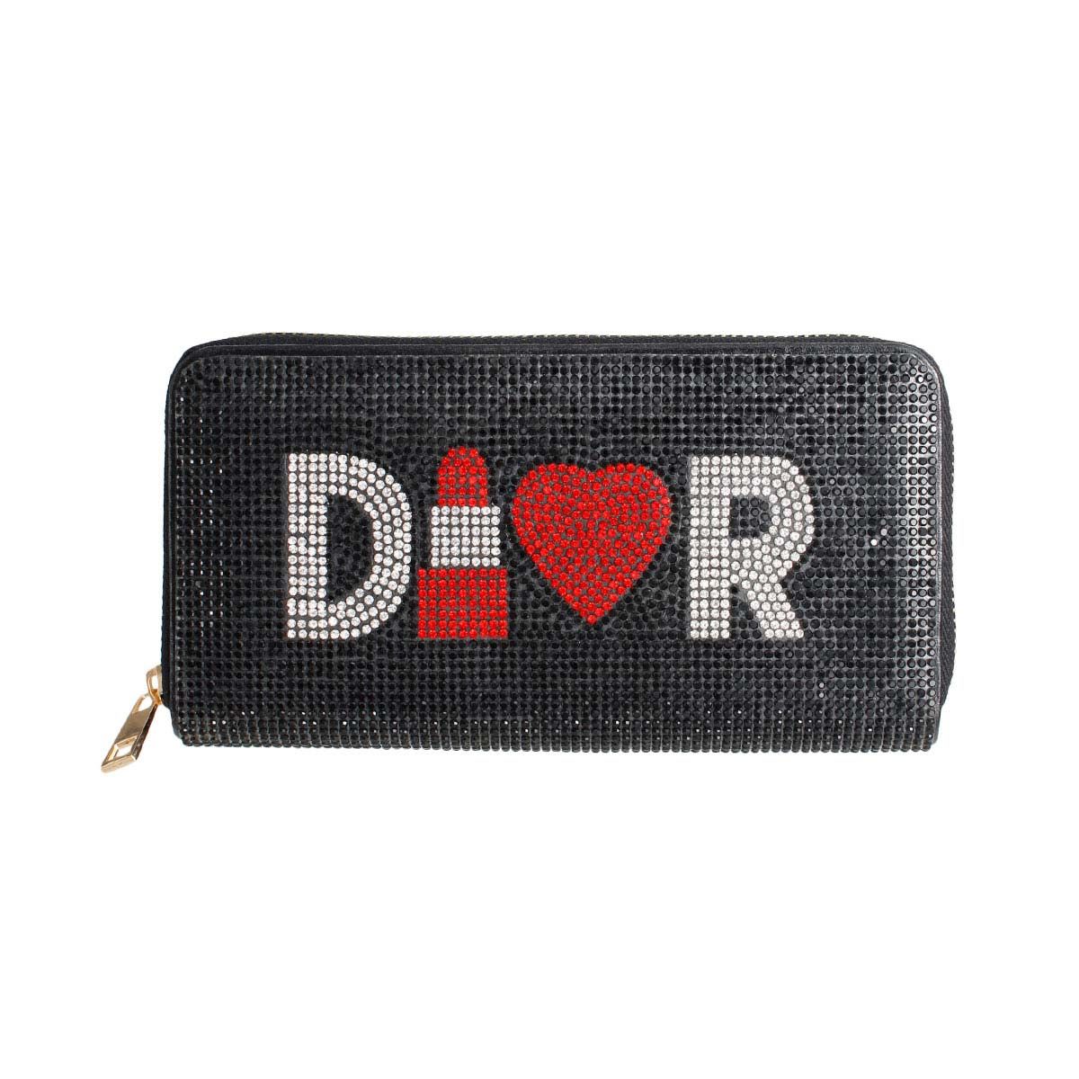 Black Stone D Designer Wallet|7.5 x 4 x 1.25 inches - Premium Wholesale Fashion Accessories from Pinktown - Just $30! Shop now at chiquestyles