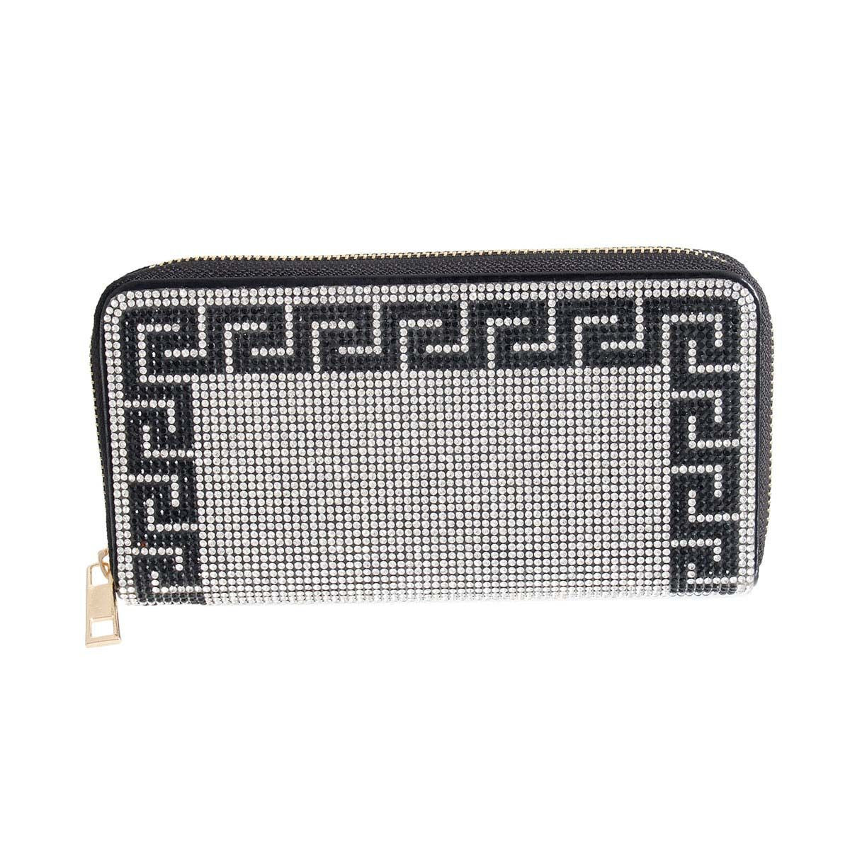 Greek Key Designer Wallet|7.5 x 4 x 1.25 inches - Premium Wholesale Fashion Accessories from Pinktown - Just $30! Shop now at chiquestyles