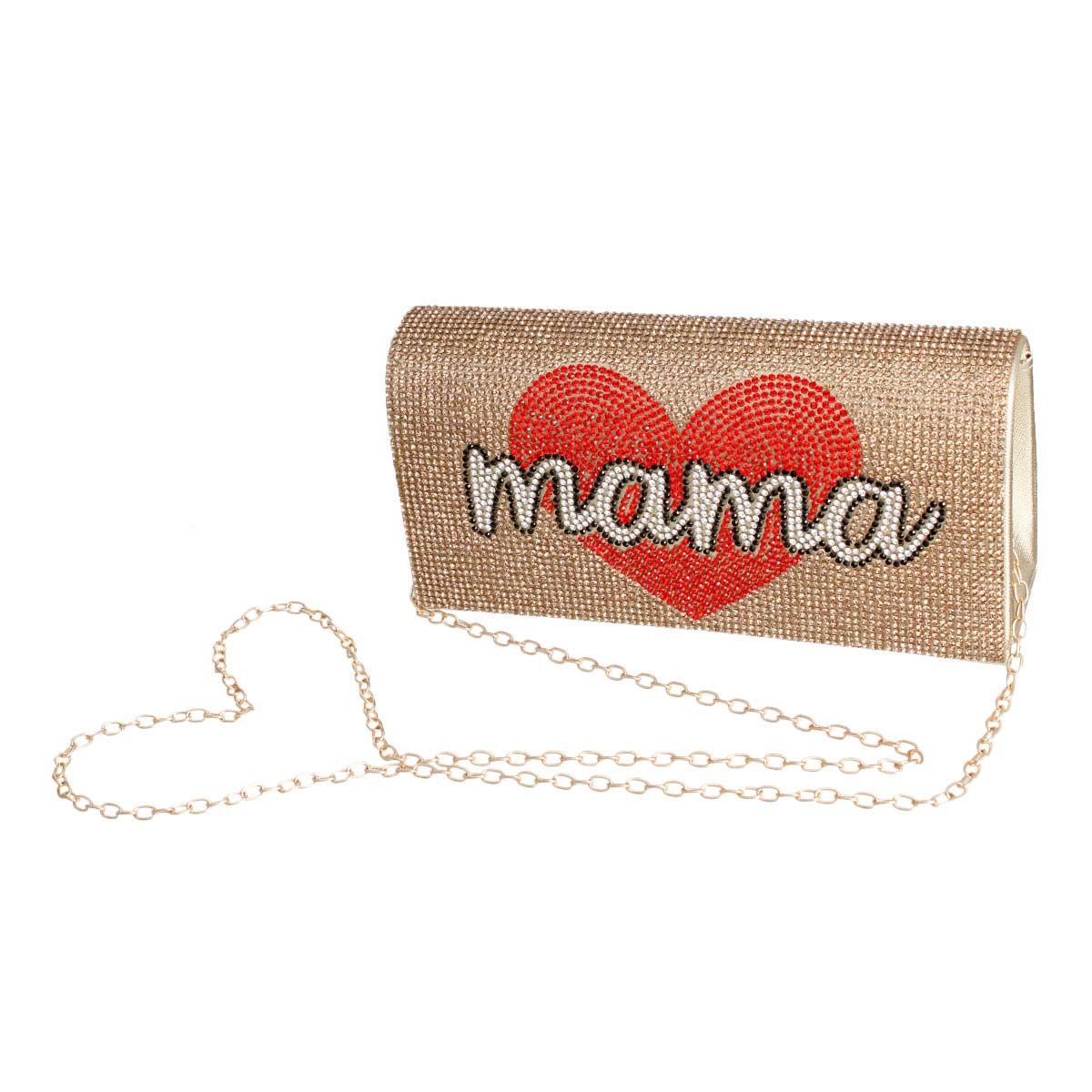 Gold Mama Flap Clutch|8 x 4 x 2 inches - Premium Wholesale Fashion Accessories from Pinktown - Just $28! Shop now at chiquestyles