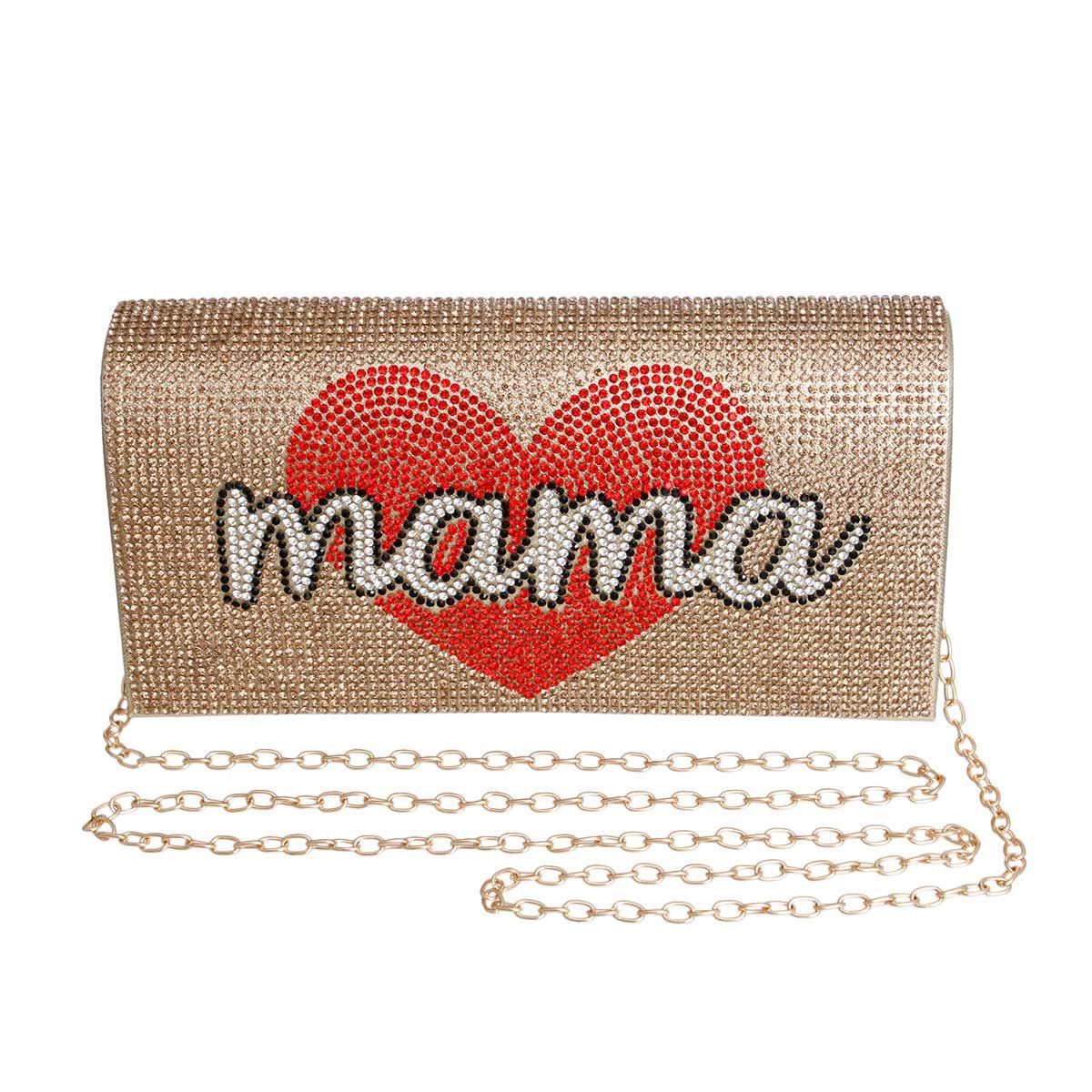 Gold Mama Flap Clutch|8 x 4 x 2 inches - Premium Wholesale Fashion Accessories from Pinktown - Just $28! Shop now at chiquestyles