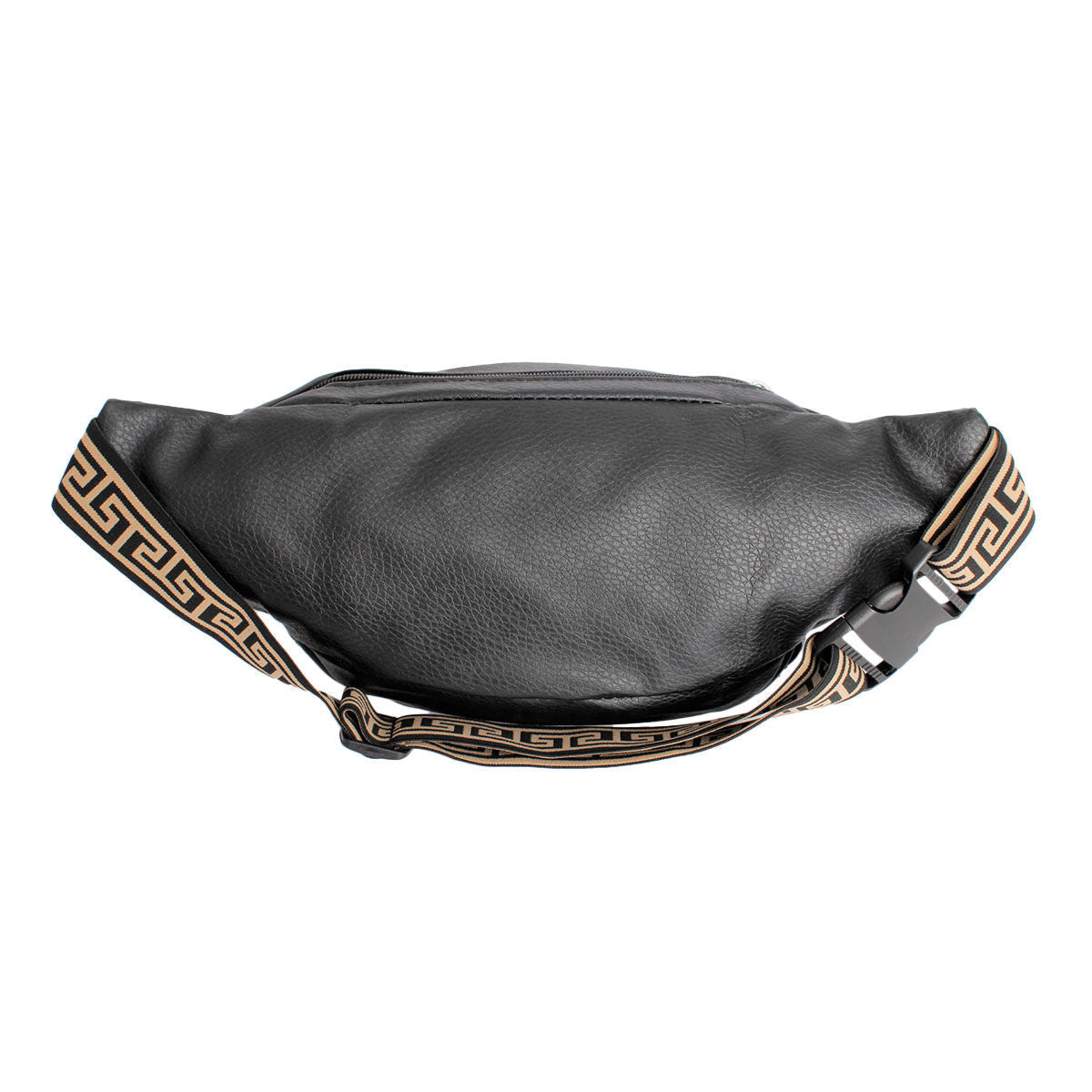 Black 4 Pocket Greek Fanny Pack|14 x 5 x 2 inches - Premium Wholesale Fashion Accessories from Pinktown - Just $17! Shop now at chiquestyles