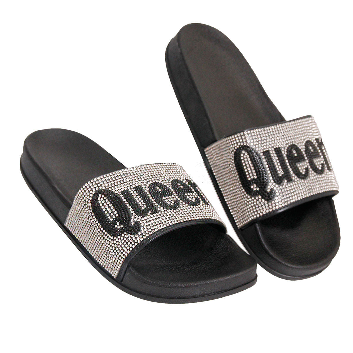 Size 12 Queen Silver Slides|Size 12 - Premium Wholesale Fashion Accessories from Pinktown - Just $22! Shop now at chiquestyles