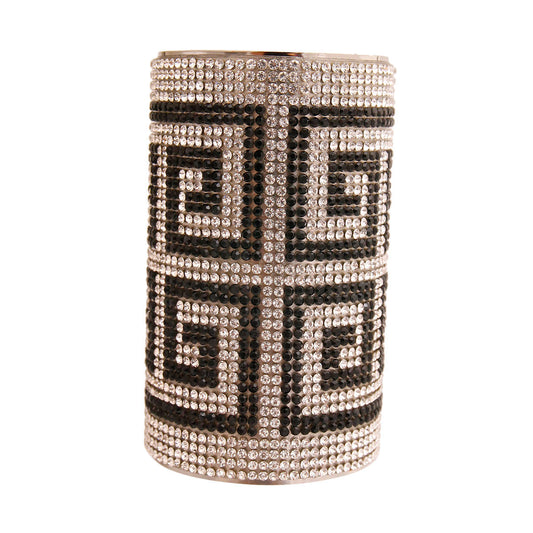 Versace Style Silver and Black Cuff|4 inches - Premium Wholesale Jewelry from Pinktown - Just $15! Shop now at chiquestyles