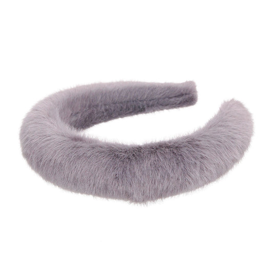 Gray Fur Headband|Adjustable - Premium Wholesale Fashion Accessories from Pinktown - Just $11! Shop now at chiquestyles