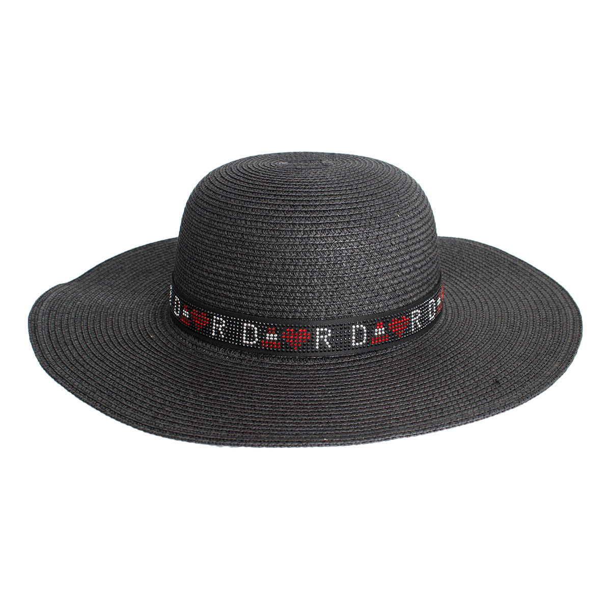 Black Designer D Panama Hat|One size - Premium Wholesale Fashion Accessories from Pinktown - Just $17! Shop now at chiquestyles