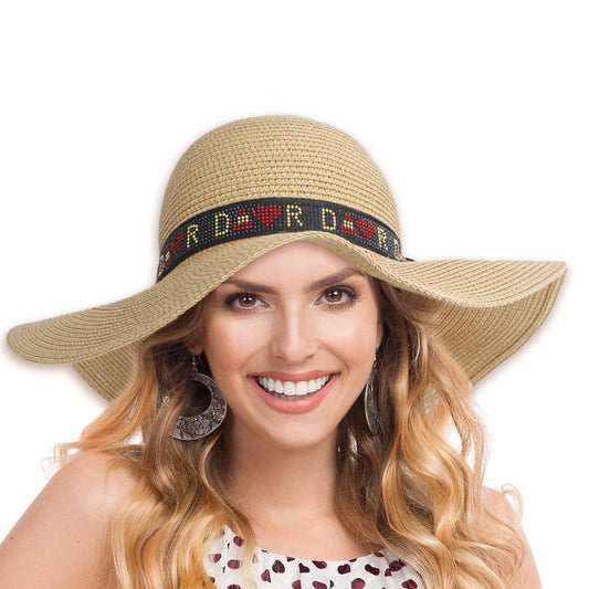 Khaki Designer D Panama Hat|One size - Premium Wholesale Fashion Accessories from Pinktown - Just $17! Shop now at chiquestyles