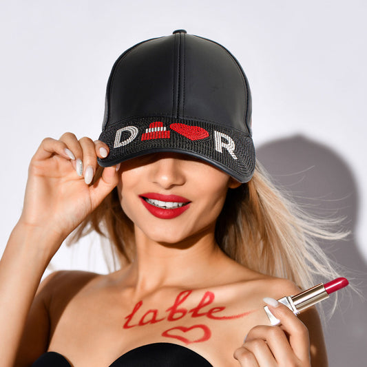 Black Designer D Visor Hat|Adjustable - Premium Wholesale Fashion Accessories from Pinktown - Just $17! Shop now at chiquestyles