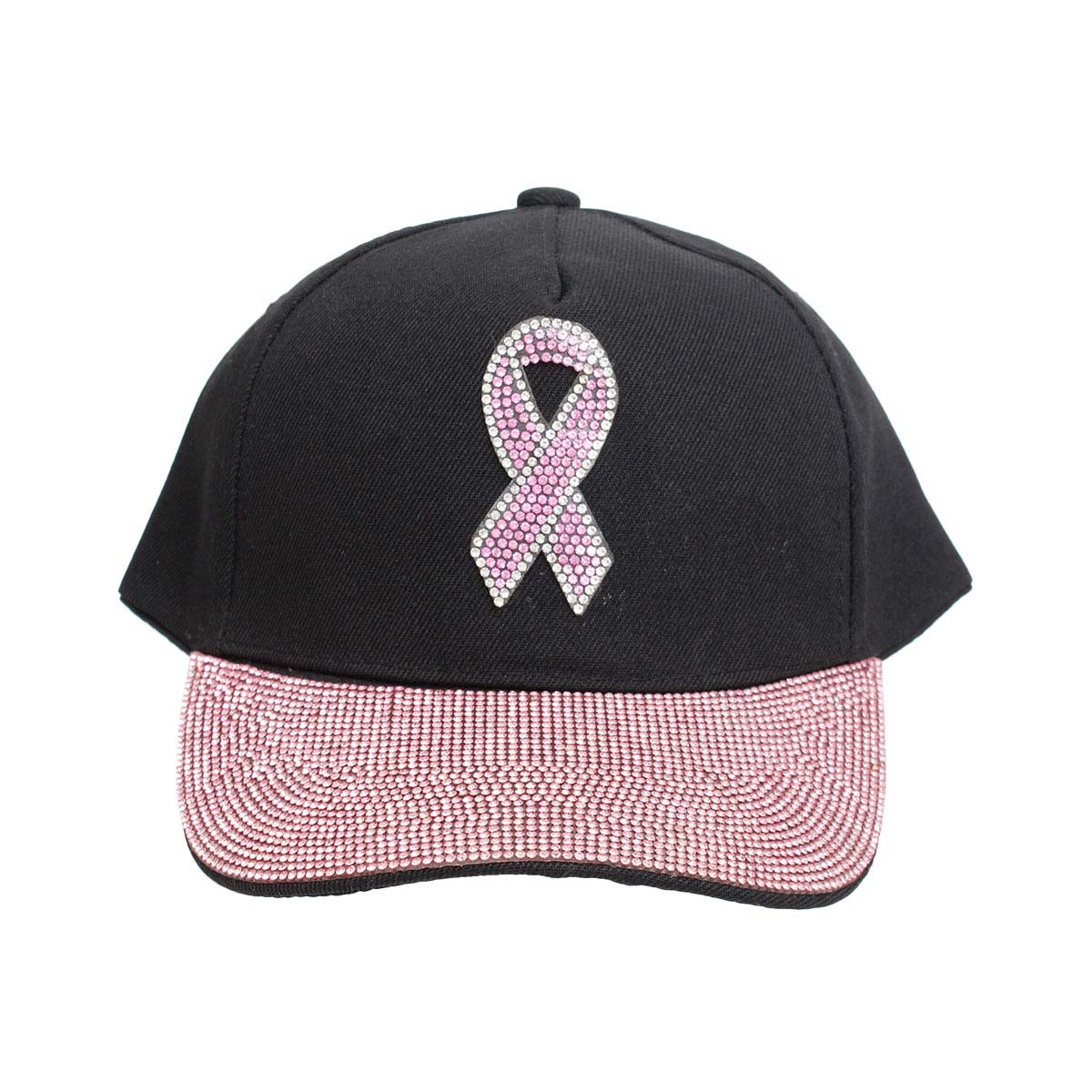 Black Pink Ribbon and Visor Hat|Adjustable - Premium Wholesale Fashion Accessories from Pinktown - Just $17! Shop now at chiquestyles