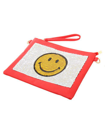 Smile Sequin Clutch|9 x 12 inches - Premium Wholesale Fashion Accessories from Pinktown - Just $29! Shop now at chiquestyles