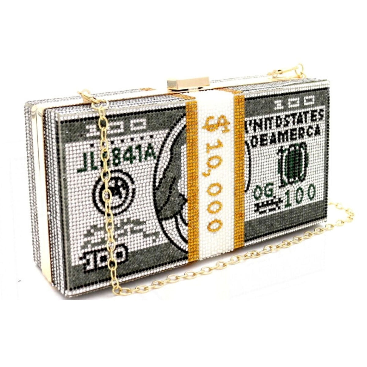 Black Bling $10K Rectangle Clutch|8 x 4 x 2.25 inches - Premium Wholesale Fashion Accessories from Pinktown - Just $52! Shop now at chiquestyles