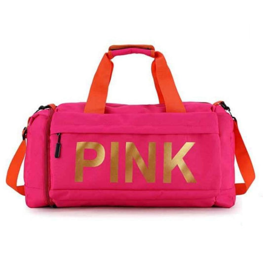 Fuchsia Canvas Travel Duffel|18.5 x 10 x 10 inches - Premium Wholesale Fashion Accessories from Pinktown - Just $51! Shop now at chiquestyles