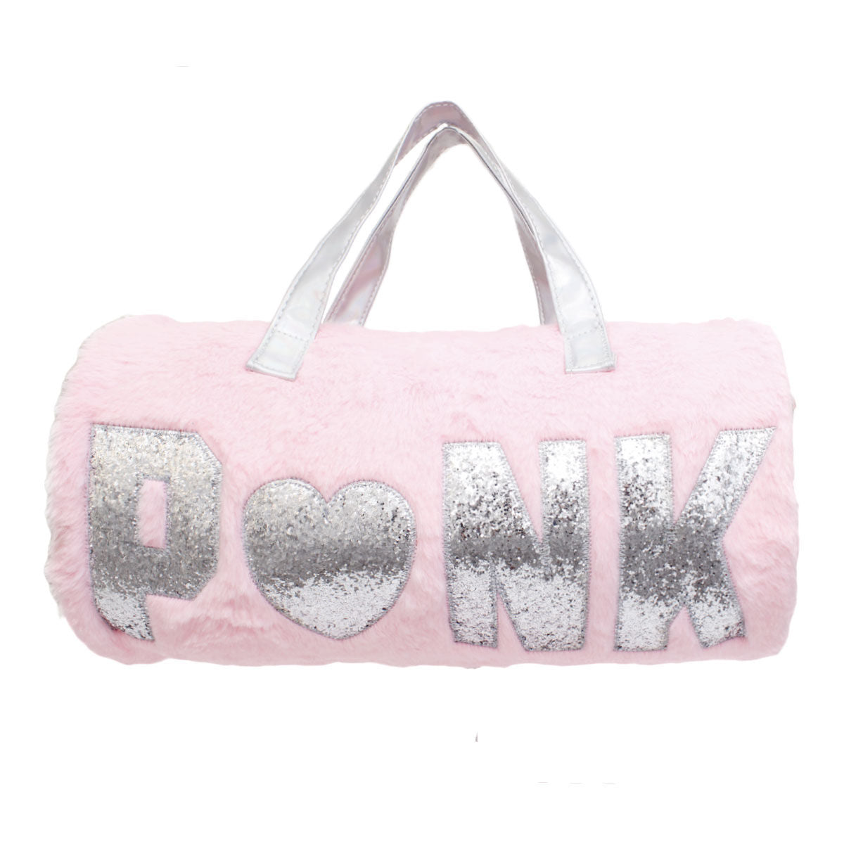 Pink Fur Glitter Duffel Bag|14.5 x 7 x 8 inches - Premium Wholesale Fashion Accessories from Pinktown - Just $51! Shop now at chiquestyles