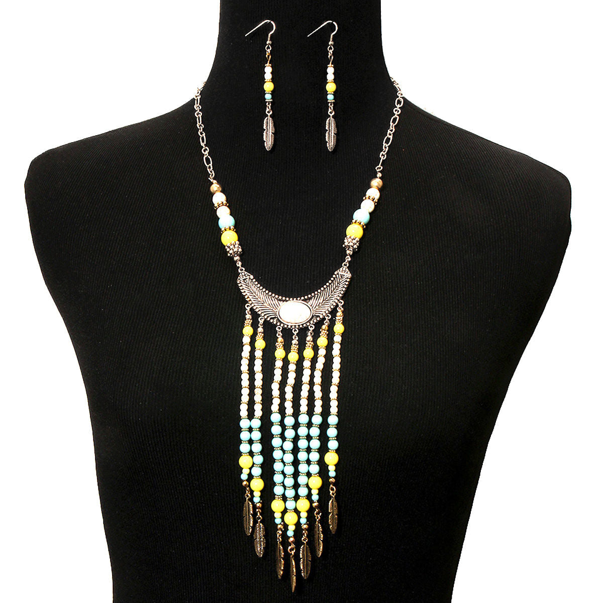 Bead Drop Necklace Set|20 inches - Premium Wholesale Jewelry from Pinktown - Just $10! Shop now at chiquestyles