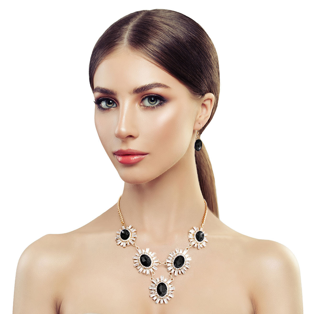Flower Pendant Necklace Set|18 inches - Premium Wholesale Jewelry from Pinktown - Just $17! Shop now at chiquestyles