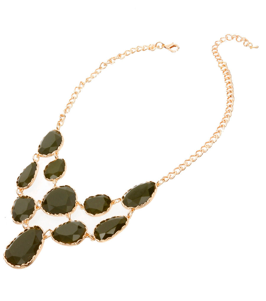 Short Necklace Irregular Resin Teardrop inset|18 Inches - Premium Wholesale Jewelry from Pinktown - Just $15! Shop now at chiquestyles