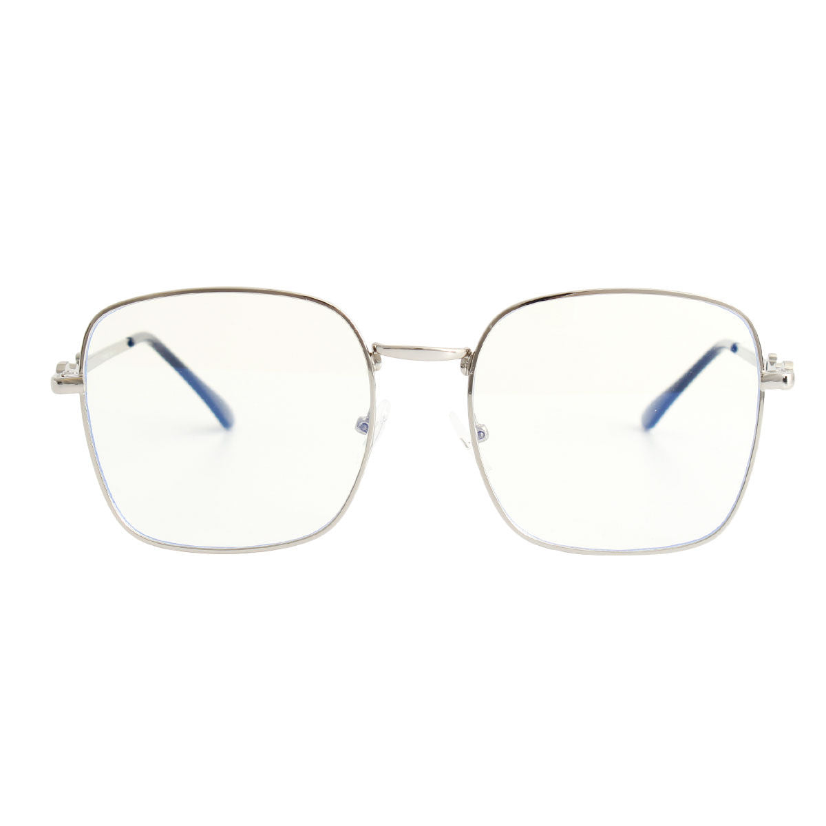 Silver Blue Light Square Glasses|5.15 x 2 inches - Premium Wholesale Fashion Accessories from Pinktown - Just $10! Shop now at chiquestyles