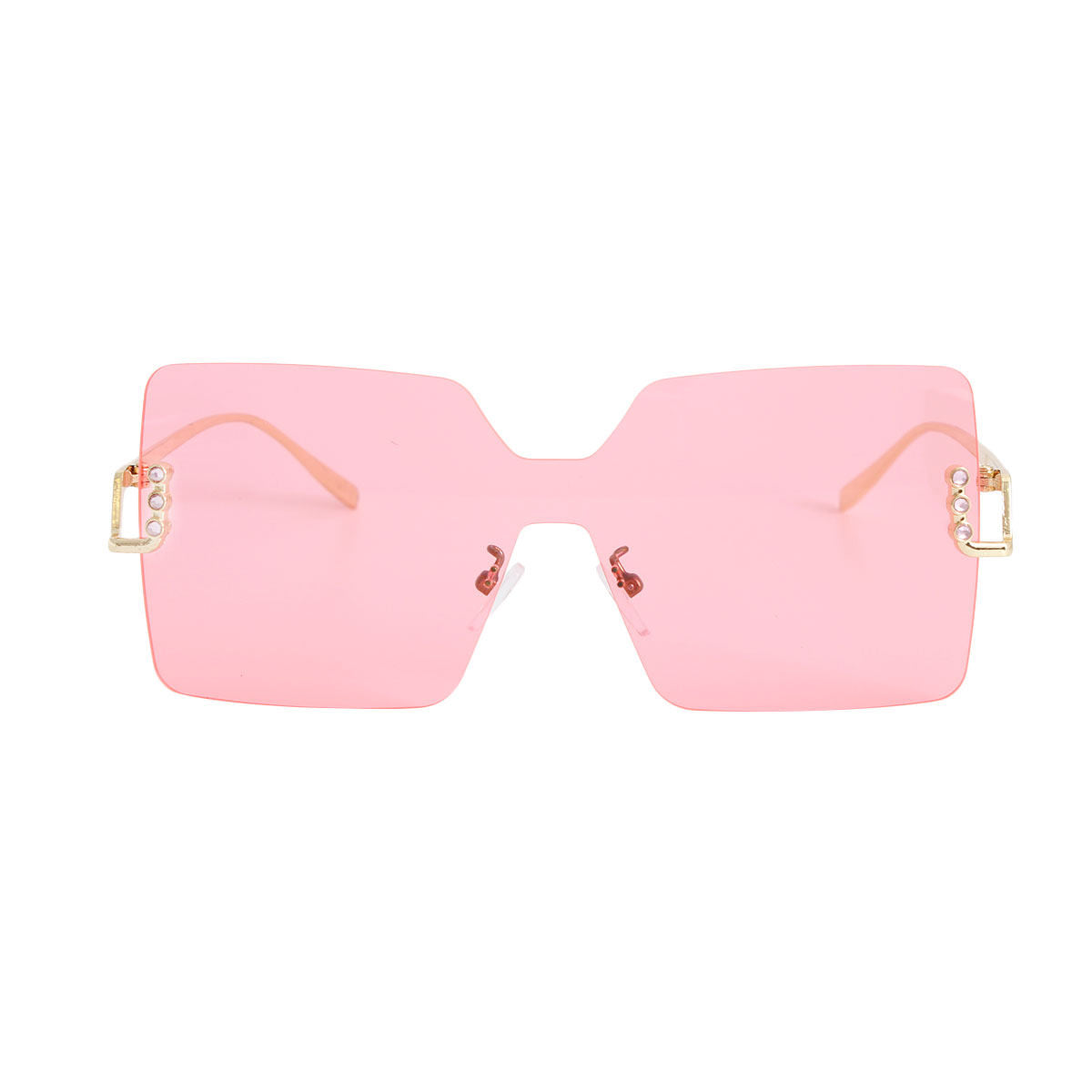 Pink One Piece Square Sunglasses|5.6 x 2.25 inches - Premium Wholesale Fashion Accessories from Pinktown - Just $15! Shop now at chiquestyles