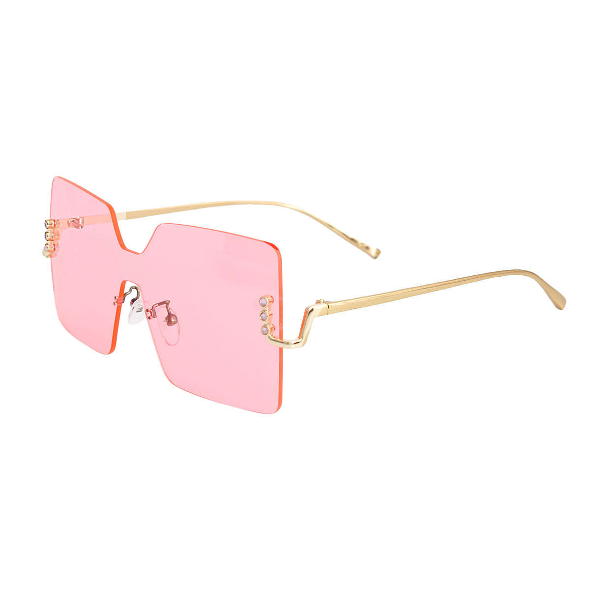 Pink One Piece Square Sunglasses|5.6 x 2.25 inches - Premium Wholesale Fashion Accessories from Pinktown - Just $15! Shop now at chiquestyles