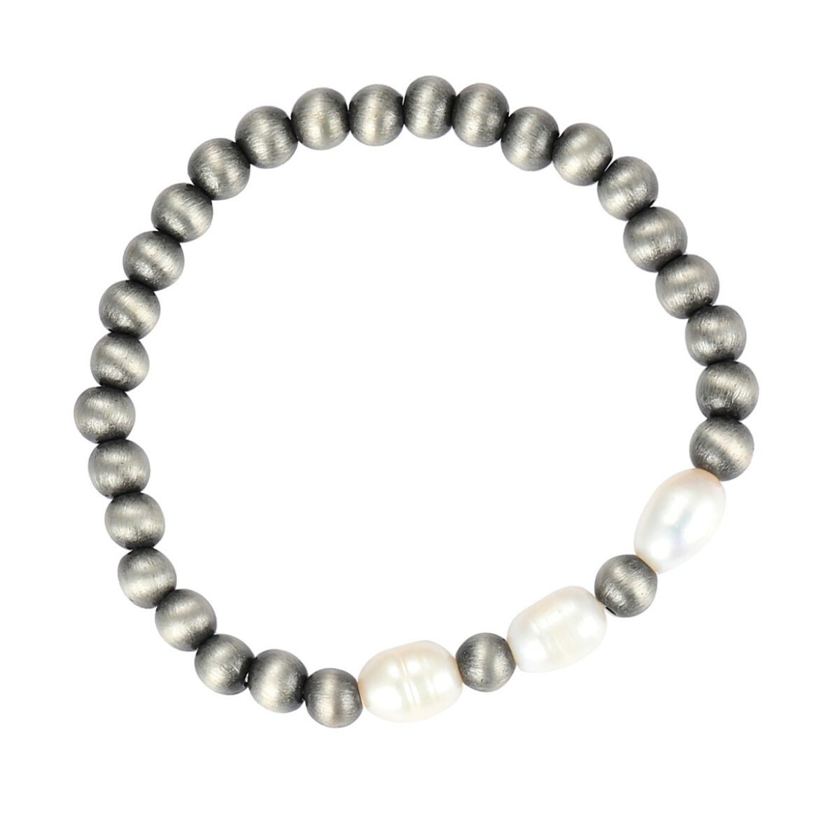 Freshwater Pearl Faux Navajo Bracelet|Stretch to Fit - Premium Wholesale Jewelry from Pinktown - Just $6! Shop now at chiquestyles