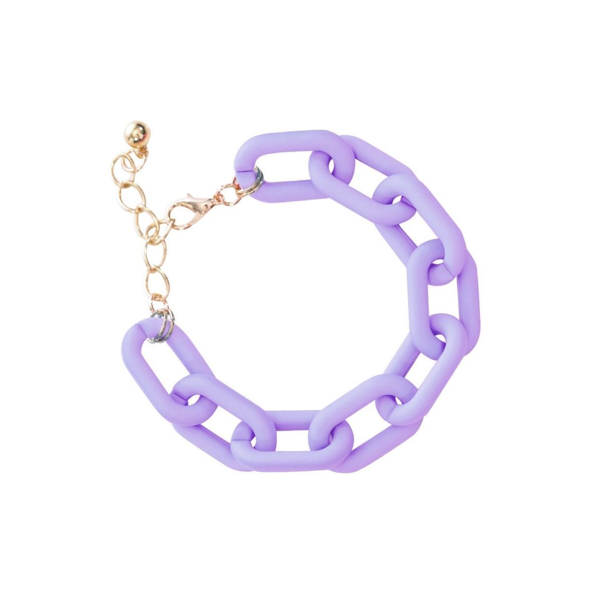 Lavender Rubber Coated Chain Bracelet|8 + 2 inches - Premium Wholesale Jewelry from Pinktown - Just $7! Shop now at chiquestyles