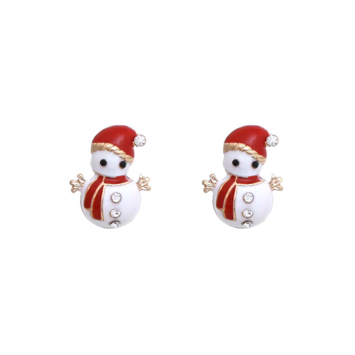 Mini Snowman Studs|.8 inches - Premium Wholesale Jewelry from Pinktown - Just $6! Shop now at chiquestyles