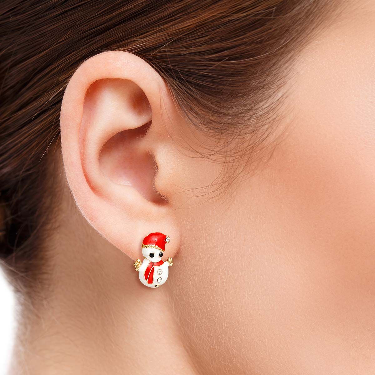 Mini Snowman Studs|.8 inches - Premium Wholesale Jewelry from Pinktown - Just $6! Shop now at chiquestyles