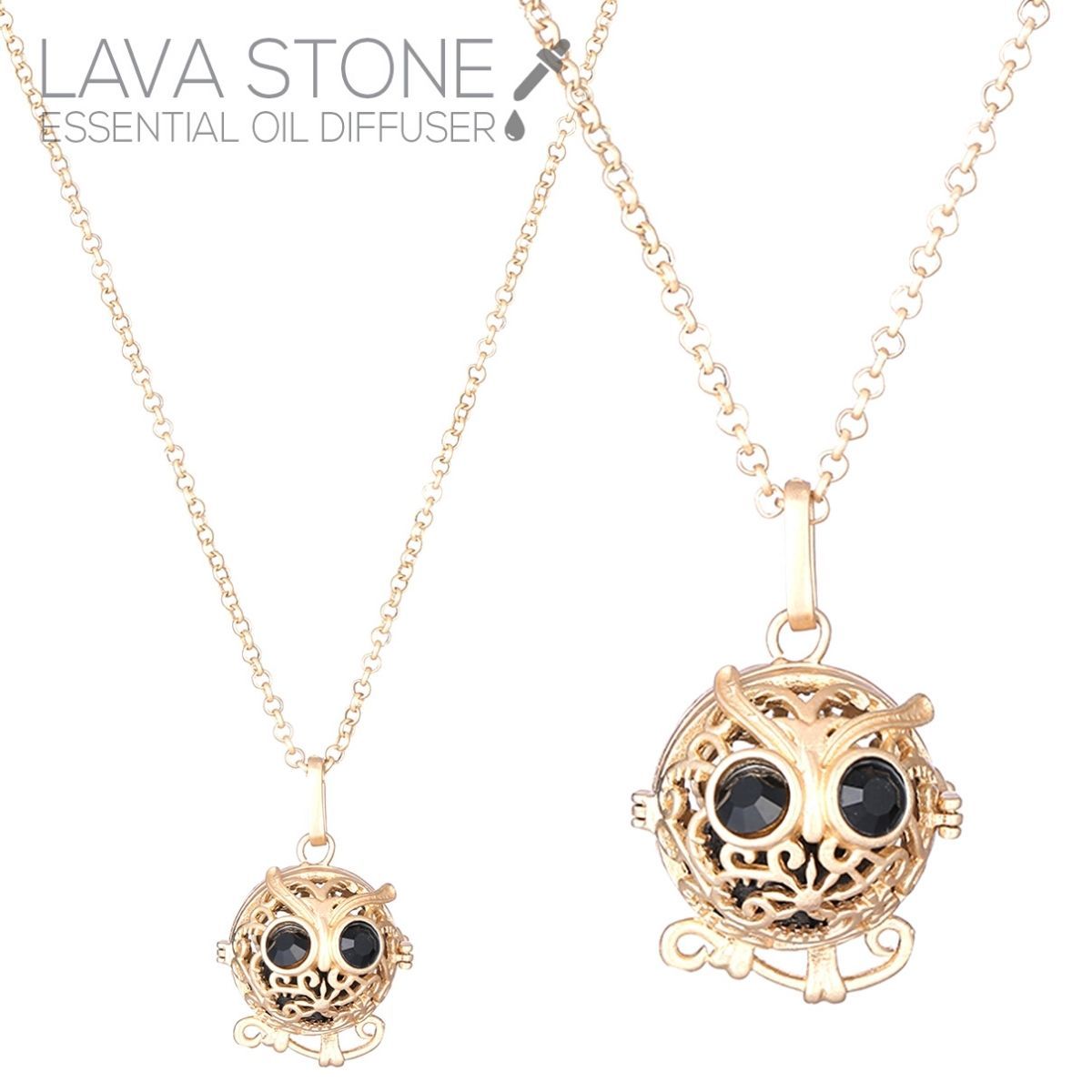 Oil Diffuser Lave Stone Necklace|28 + 3 inches - Premium Wholesale Jewelry from Pinktown - Just $8! Shop now at chiquestyles