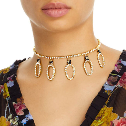 Gold Xmas Light Bulb Choker|15 + 3 inches - Premium Wholesale Jewelry from Pinktown - Just $11! Shop now at chiquestyles