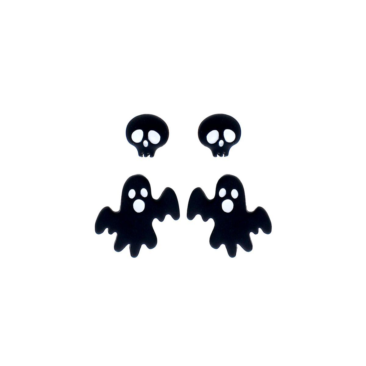 2 Pair Black Spooky Studs|.8 inches - Premium Wholesale Jewelry from Pinktown - Just $9! Shop now at chiquestyles