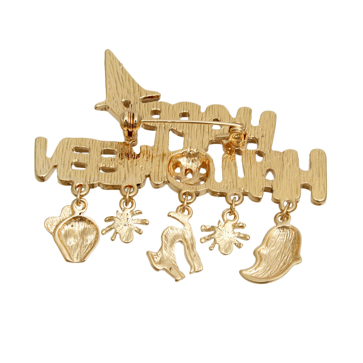 Happy Halloween Charm Brooch|2.7 x 2.5 inches - Premium Wholesale Jewelry from Pinktown - Just $11! Shop now at chiquestyles