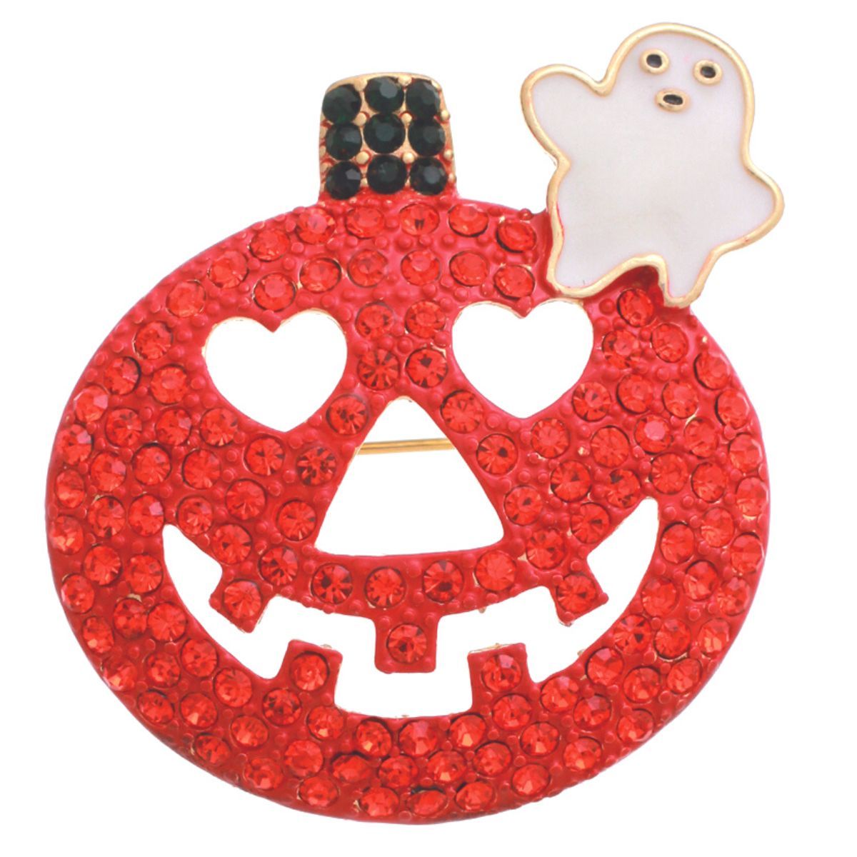 Jack O Lantern Ghost Brooch|2 x 1.75 inches - Premium Wholesale Jewelry from Pinktown - Just $12! Shop now at chiquestyles