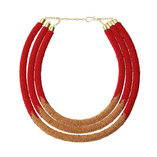 Zulu Maasai Beaded Necklace|20 inches - Premium Wholesale Jewelry from Pinktown - Just $43! Shop now at chiquestyles