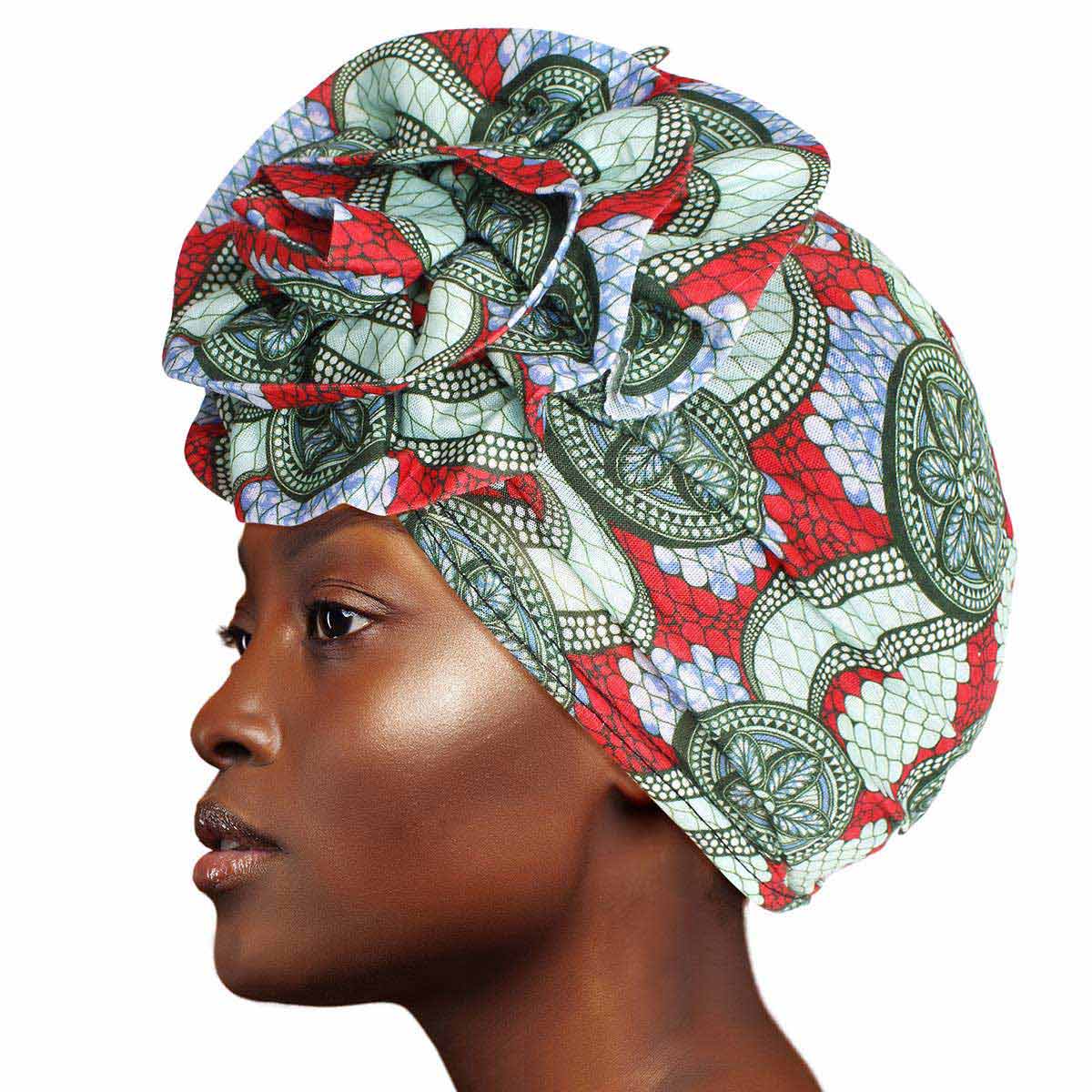 Mint Tribal Flower Knot Turban|Stretch to Fit - Premium Wholesale Fashion Accessories from Pinktown - Just $7! Shop now at chiquestyles